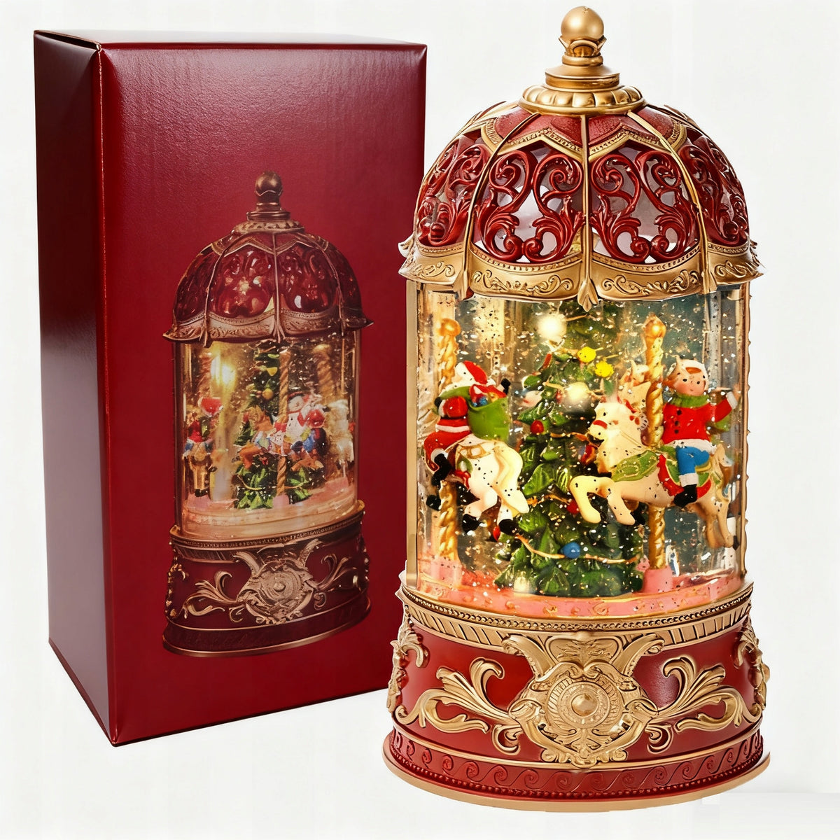 Christmas lantern SNOWBALL Music Box Christmas carousel LED music