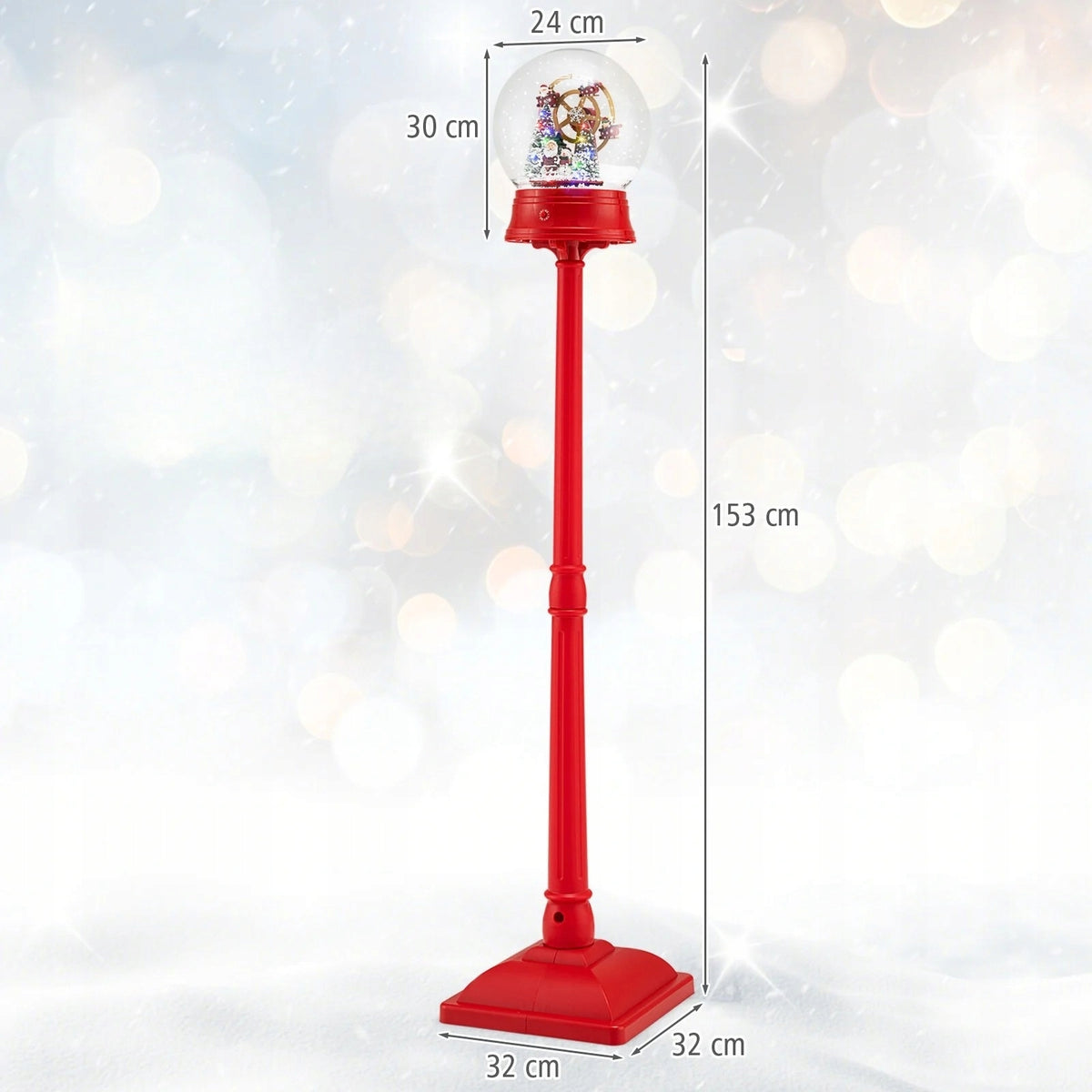 Christmas playing lantern with glass ball 153 cm Brand Costway
