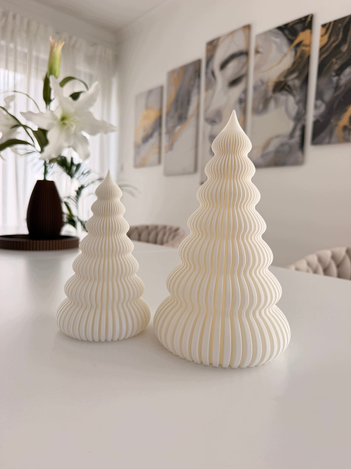 Christmas set LARGE Christmas tree and small decorative Japandi 3D ornament Brand no brand