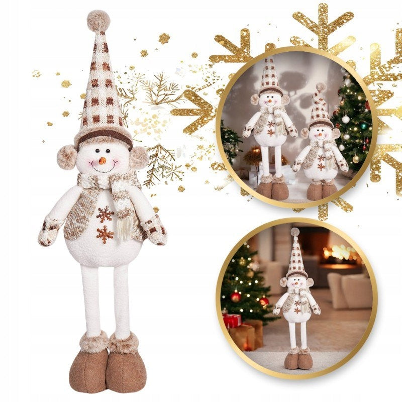 Christmas snowman, pull-out legs CHRISTMAS 60 cm WITH PLUSH KSN158
