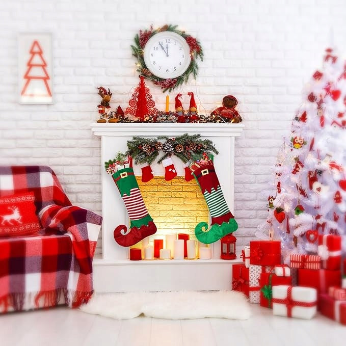 Christmas socks 2 pcs 56x18 cm Elf large for fireplace Mineup Manufacturer code B0CFB1M4DJ