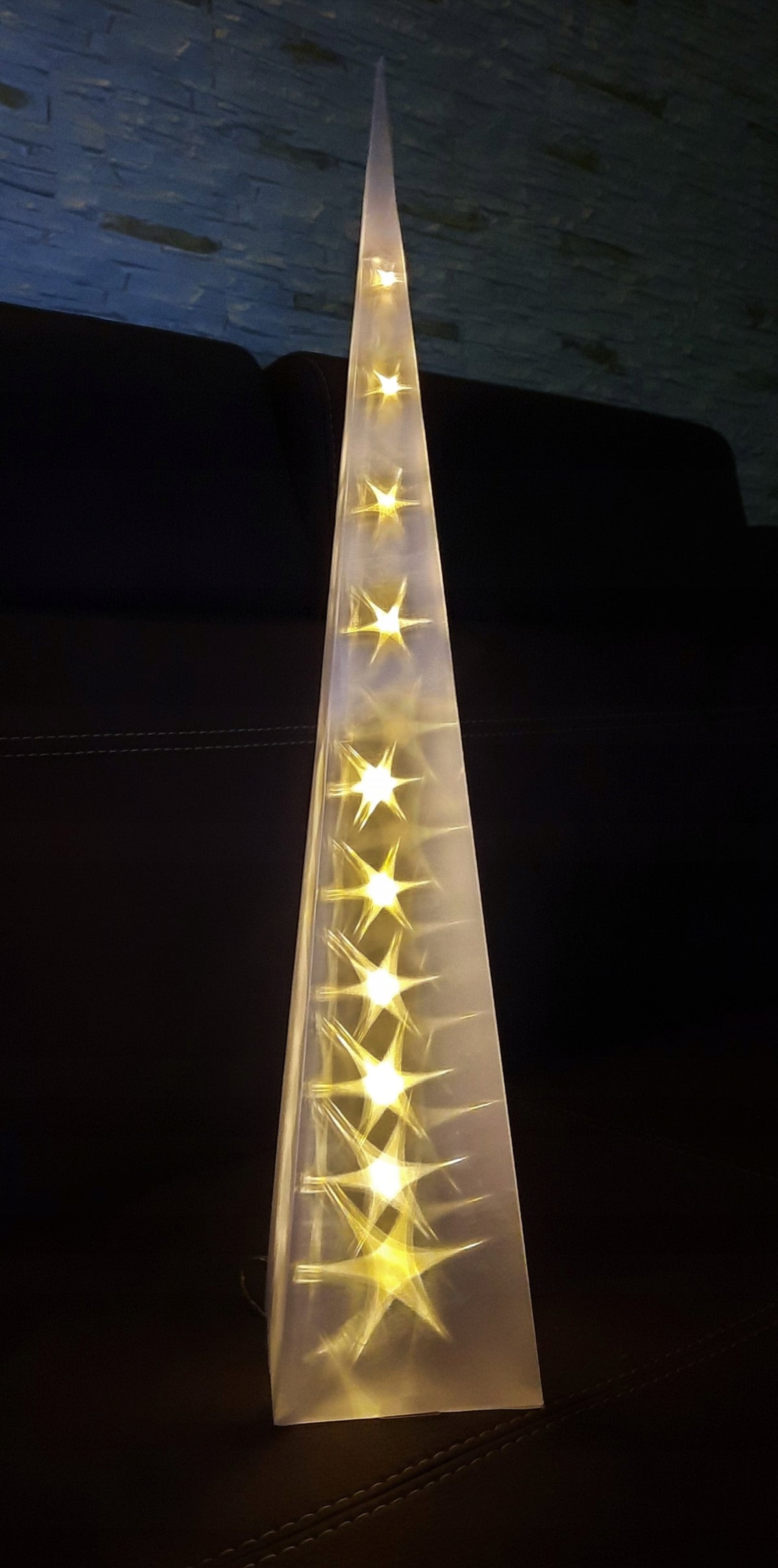 Christmas tree LED pyramid standing 60 cm white Lightzone