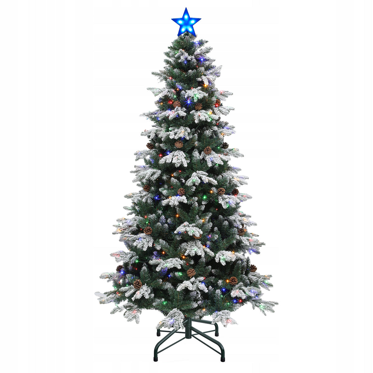 Christmas tree artificial Christmas tree shiny as pine 182cm LED+Pine cones