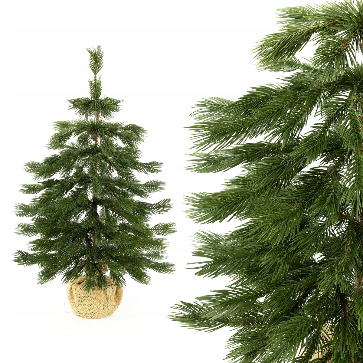 Christmas tree artificial silicone small LIMBA MINI 60cm 100% PE 3D in jute pot