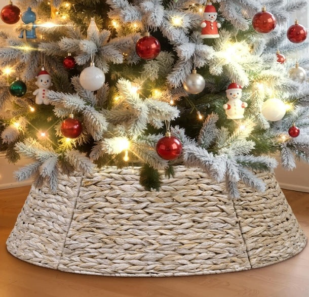 Christmas tree collar Lanpn 71 cm white braided