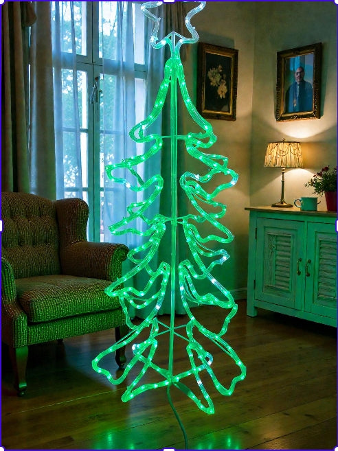 Christmas tree led 110 cm green and white cold flash beauty