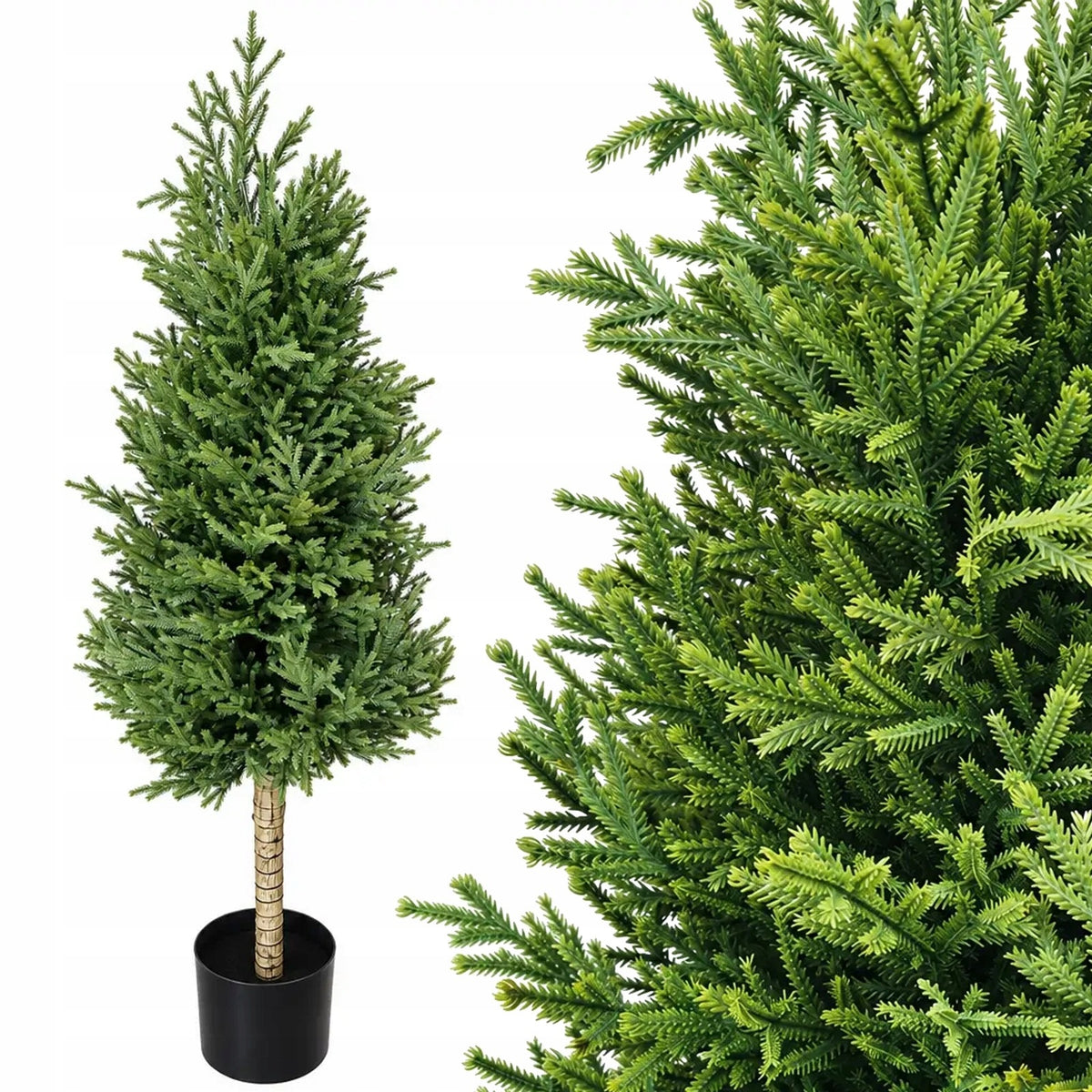 Christmas tree silicone Christmas tree on the trunk 120 cm slim in the pot