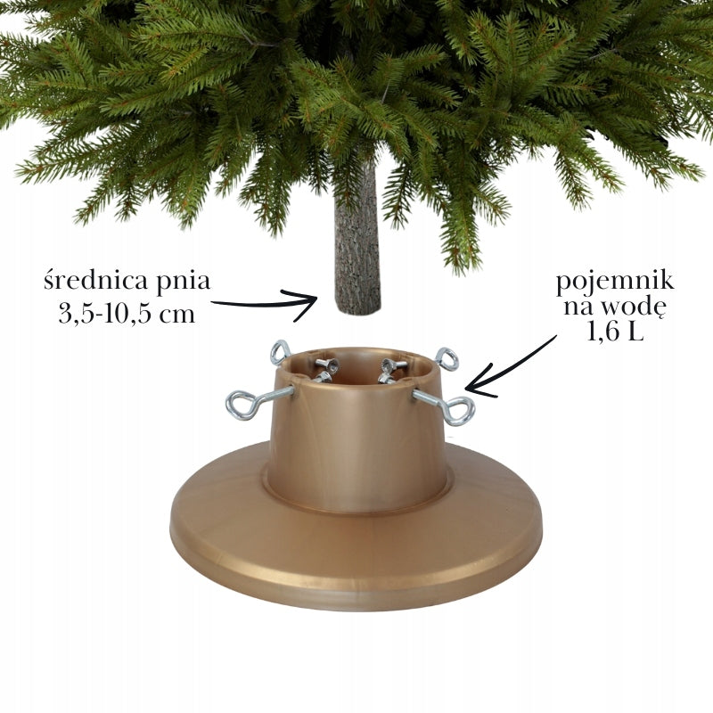Christmas tree stand GOLD modern water container 2,1m STABLE plastic EAN (GTIN) 5902622836157