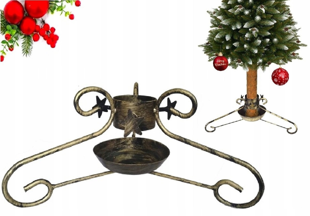 Christmas tree stand decorative gold fi 80mm SOLID FROM THE MANUFACTURER