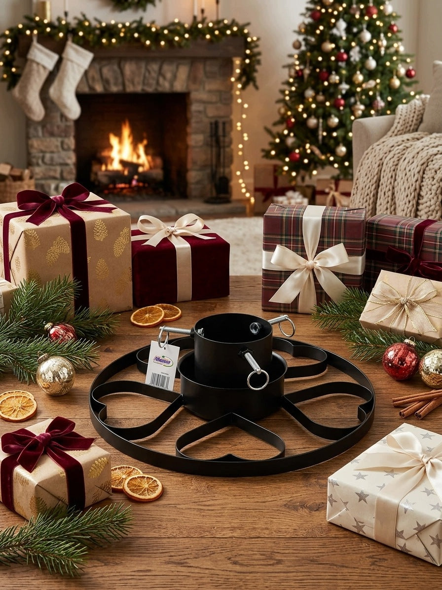 Christmas tree stand metal black