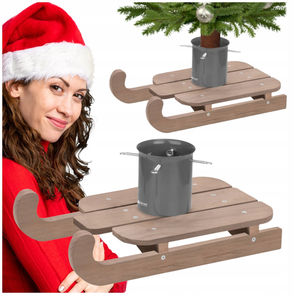 Christmas tree stand with water container 1,3l large for Christmas tree