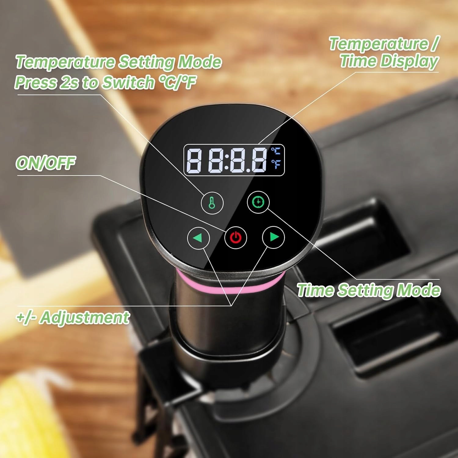 Circulator Sous Vide Submersible Circulator 1000W LCD Timer 25-92 C Brand Vpcok Direct