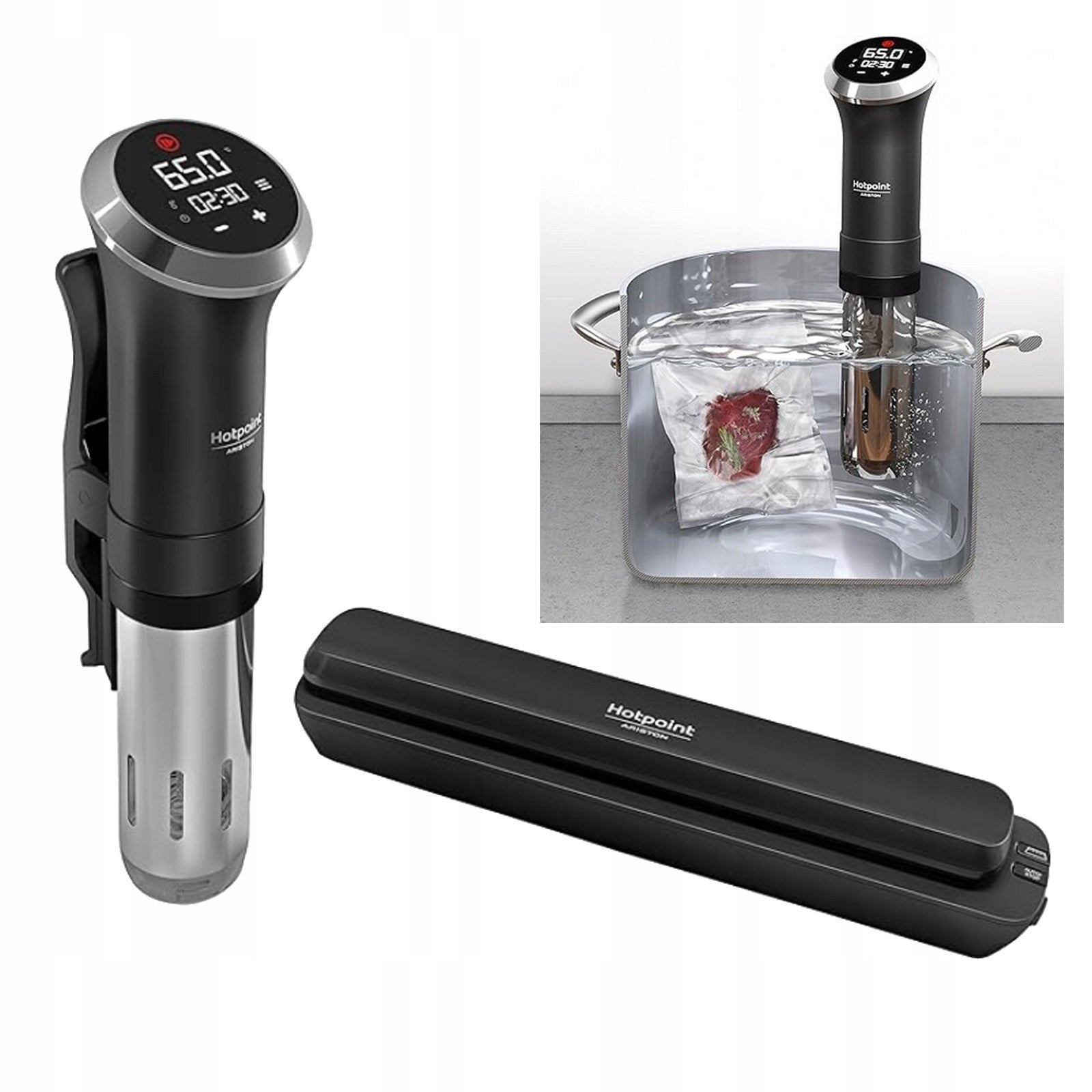 Circulator Sous vide cooking set Hotpoint GHX0 VS GHB0 1300W Dominant color black