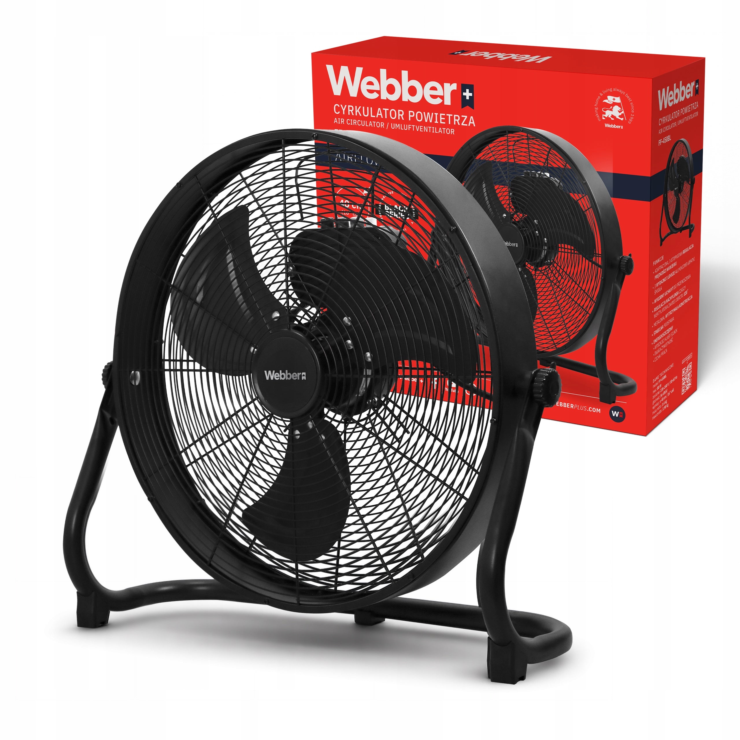 Circulator fan Webber 05FF450BL black INDUSTRIAL POWERFUL 80W