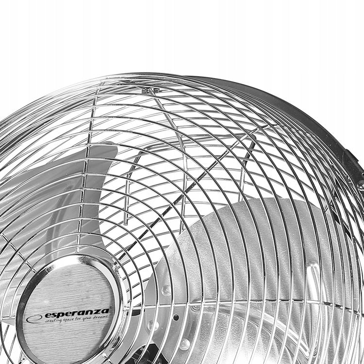 Circulator floor fan 110W 50cm chrome metal Esperanza EHF006 Dominant color silver/gray