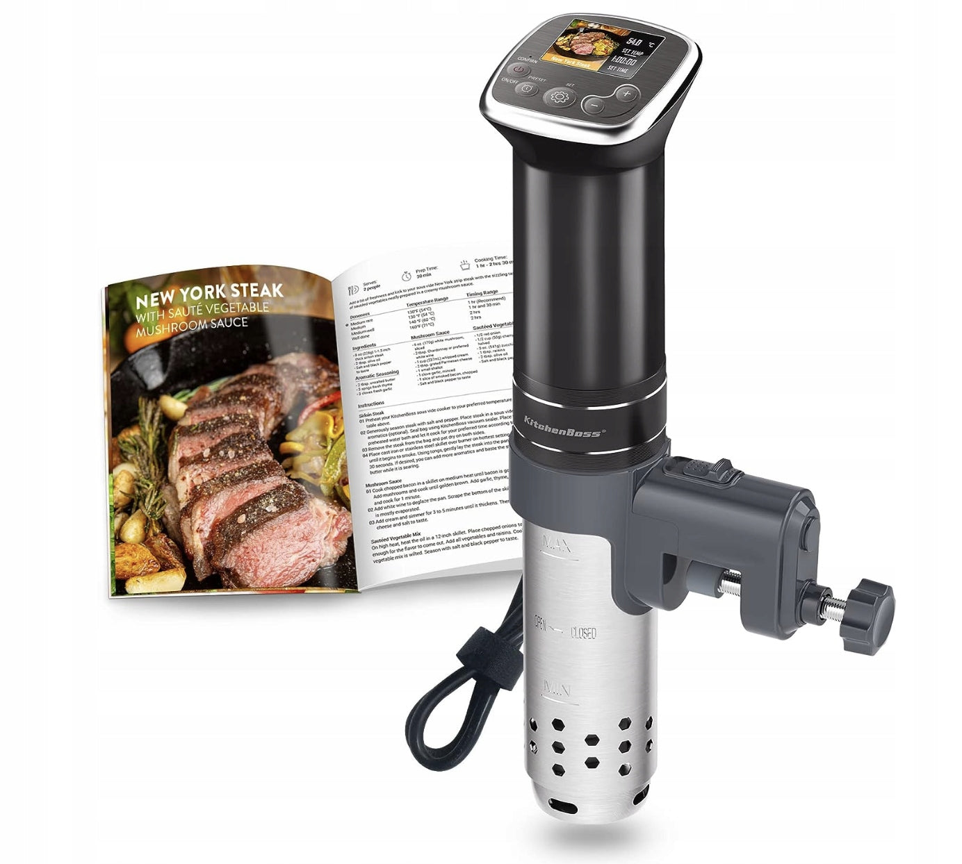Circulator sous vide KitchenBoss, LED display