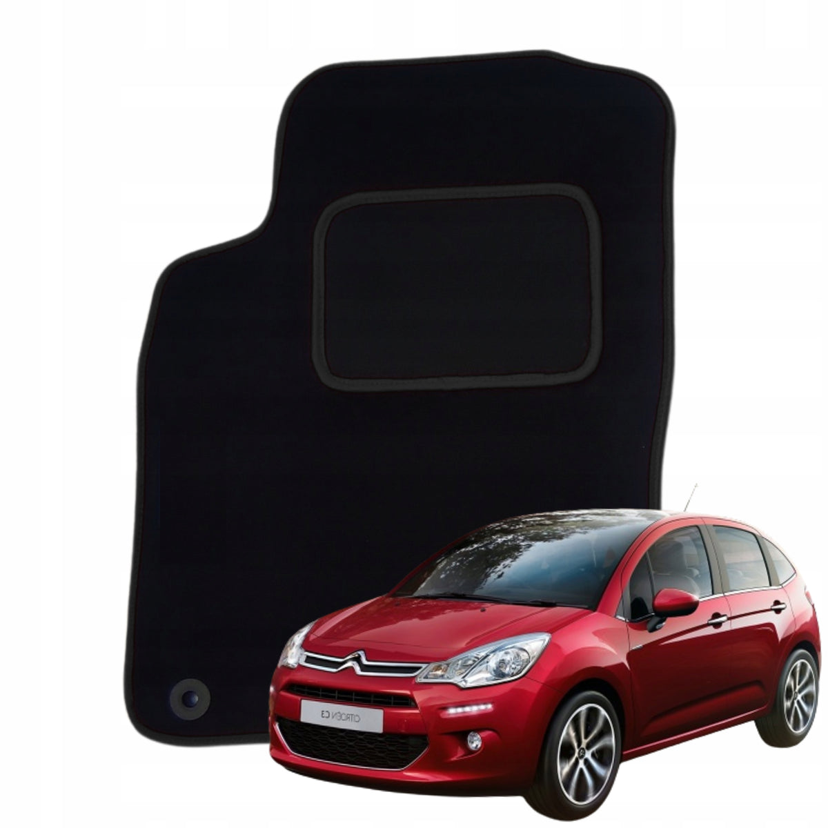 Citroen C3 2009-2016r. Rug VELOUR mat for car driver rug B
