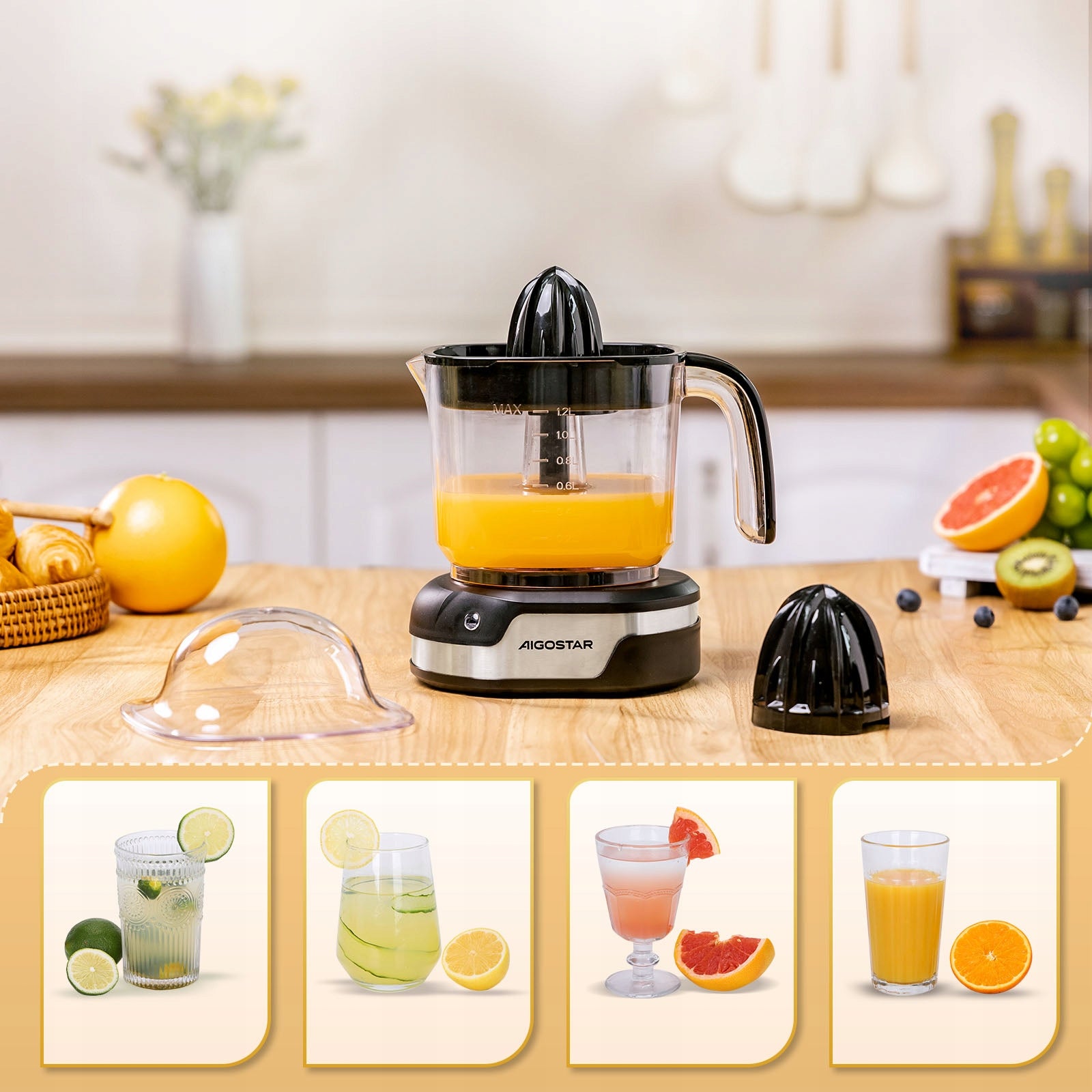 Citrus Juicer Black 40W 1,2 L Fruit Juicer Power rating 40 W