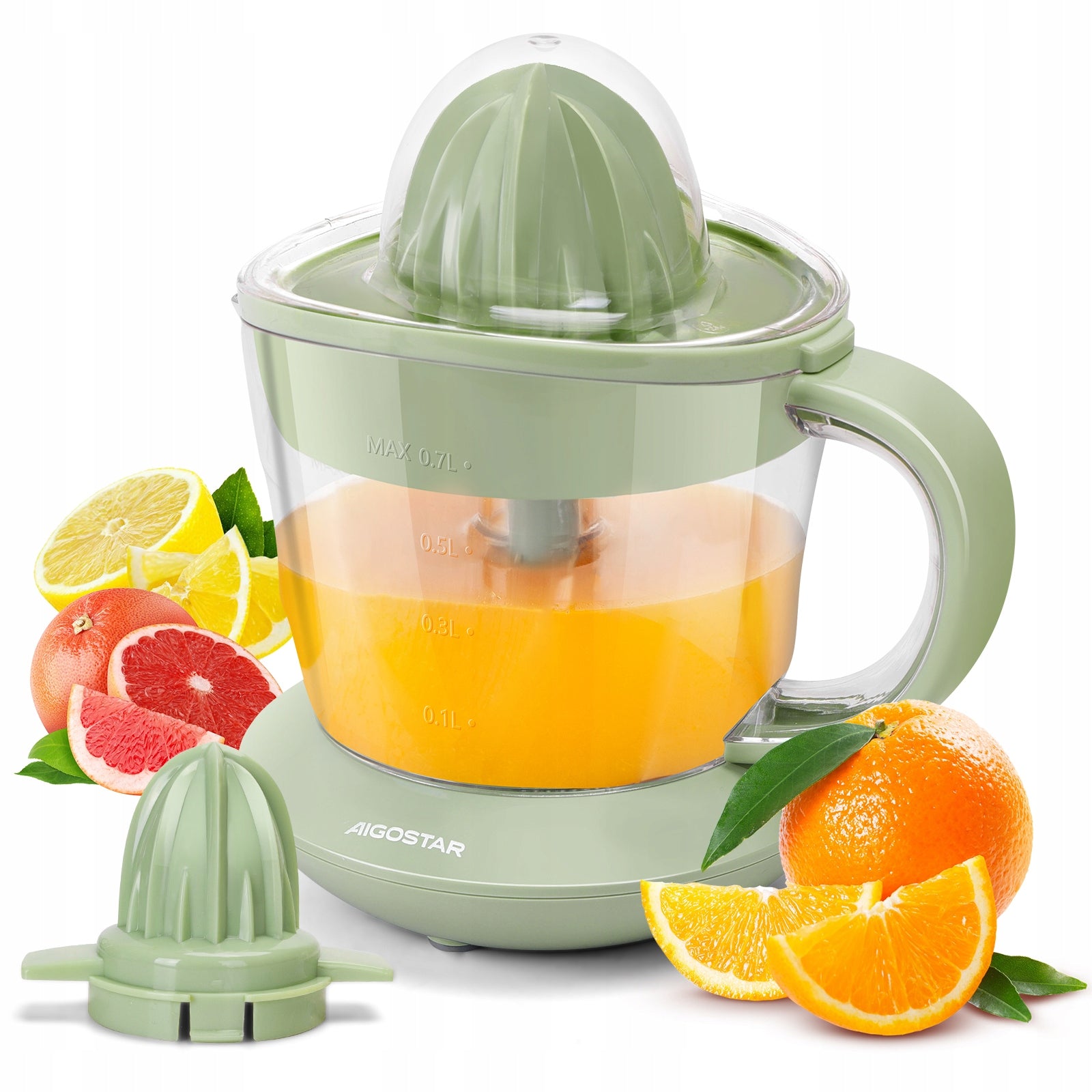 Citrus Juicer Electric 40W Green Fruit Juicer 0.7L