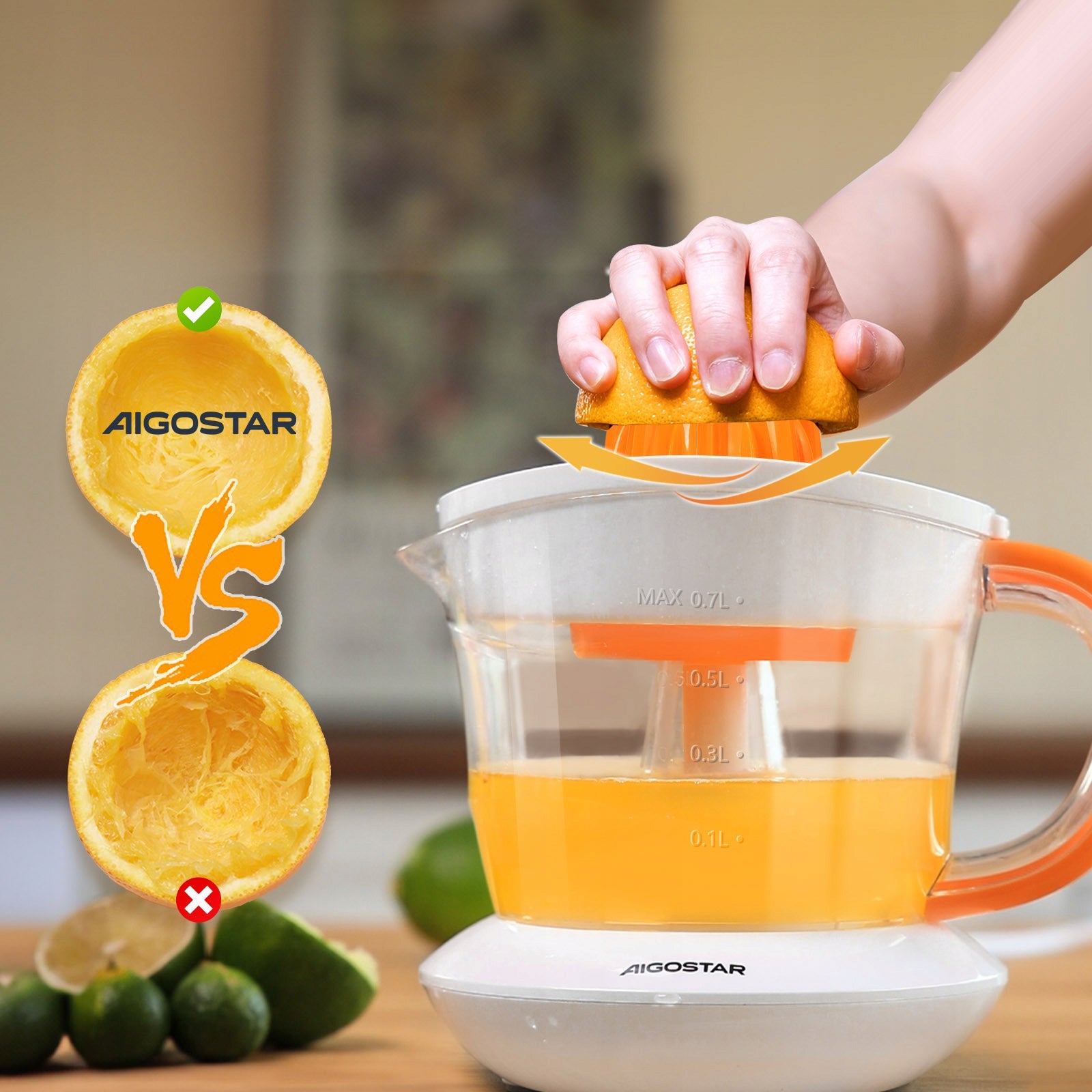 Citrus Juicer Electric 40W Orange Fruit Juicer Brand Aigostar