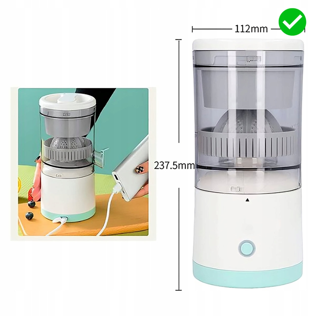 Citrus juicer Azaris CITRUS JUICER ELECTRIC white 45 W Manufacturer code WYCISKARKA DO CYTRUSÓW ELEKTRYCZNA