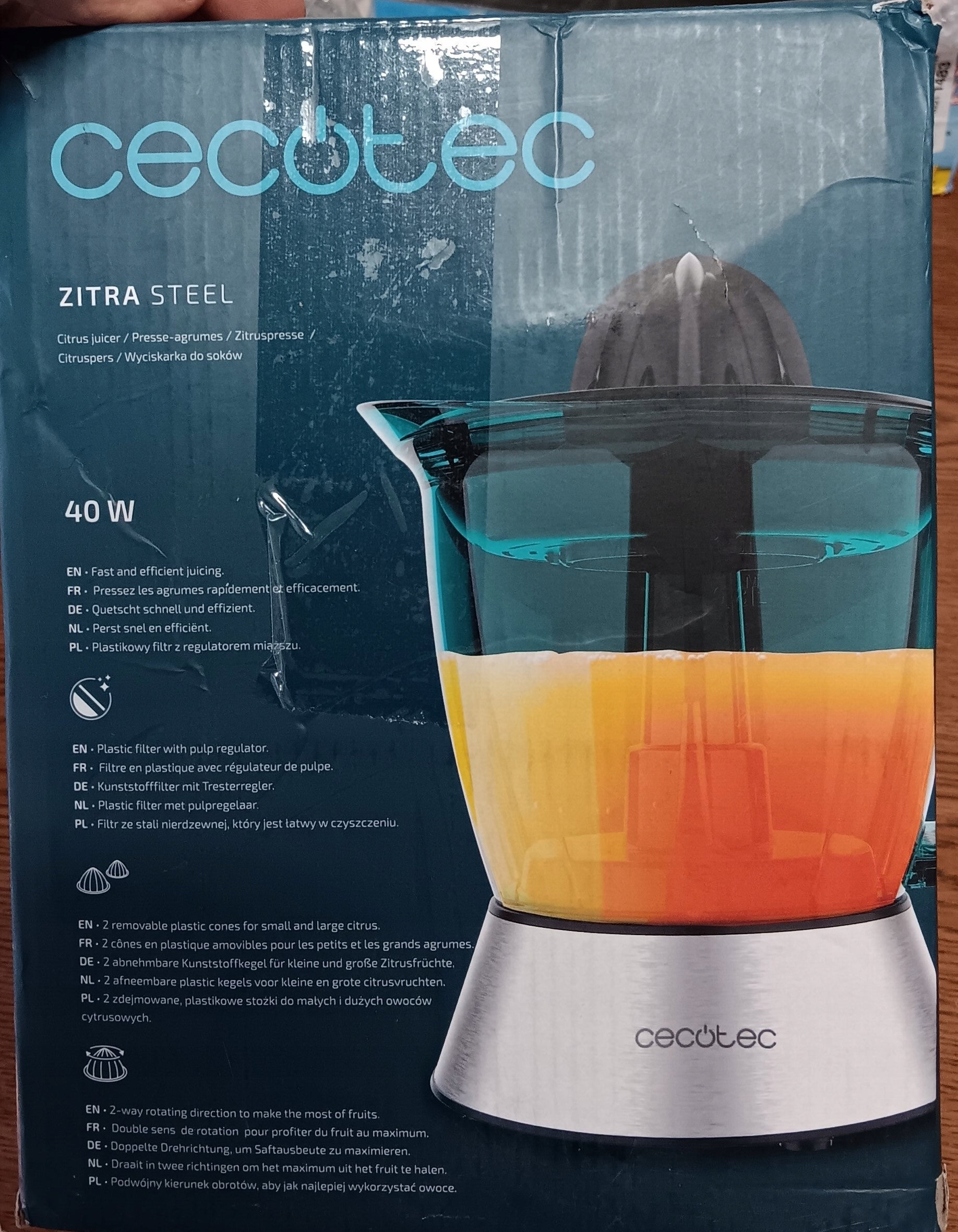 Citrus juicer Cecotec ZITRA 40W 1L automatic