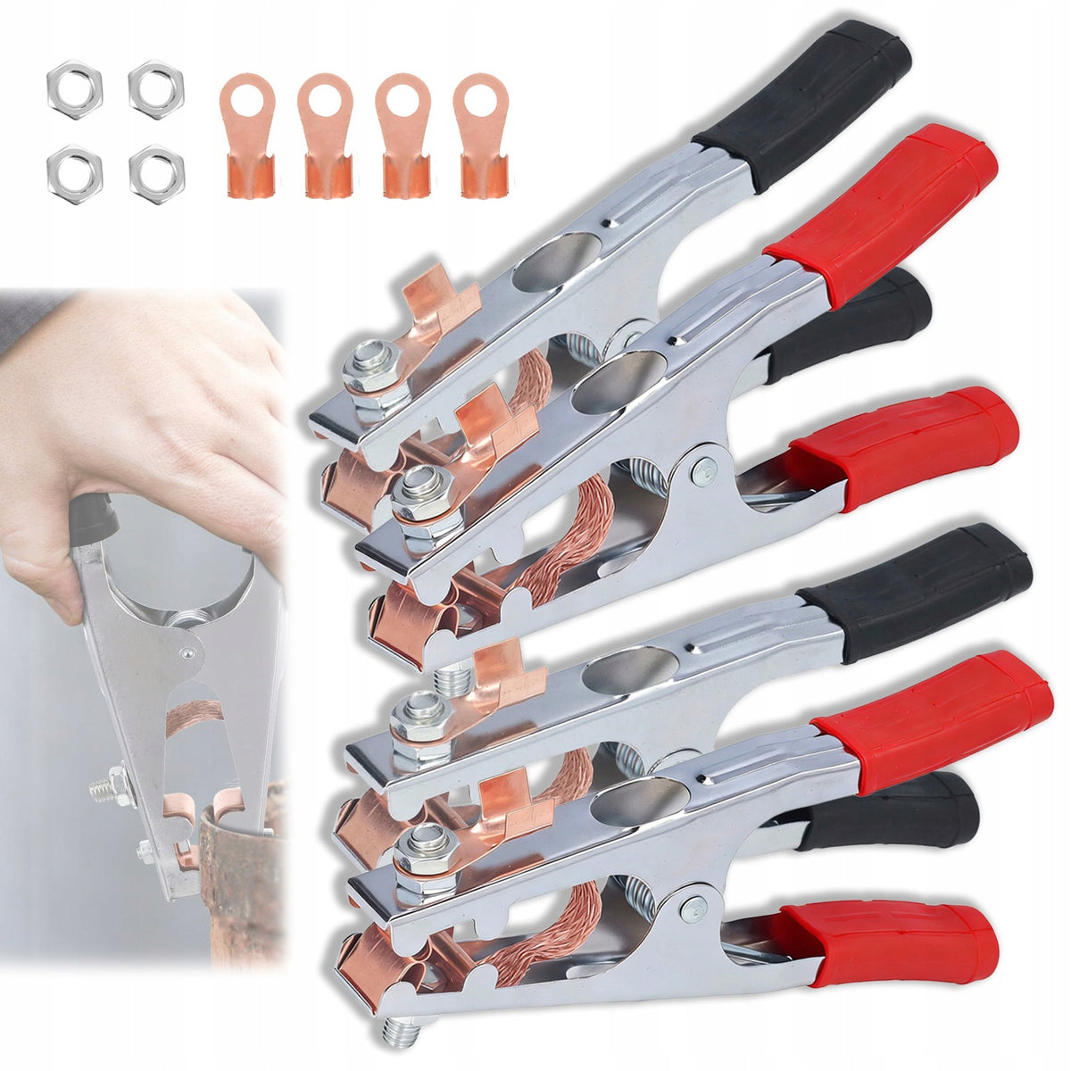 Clamps Crocodile Clamps 500A for Battery Rectifier 2 pcs.