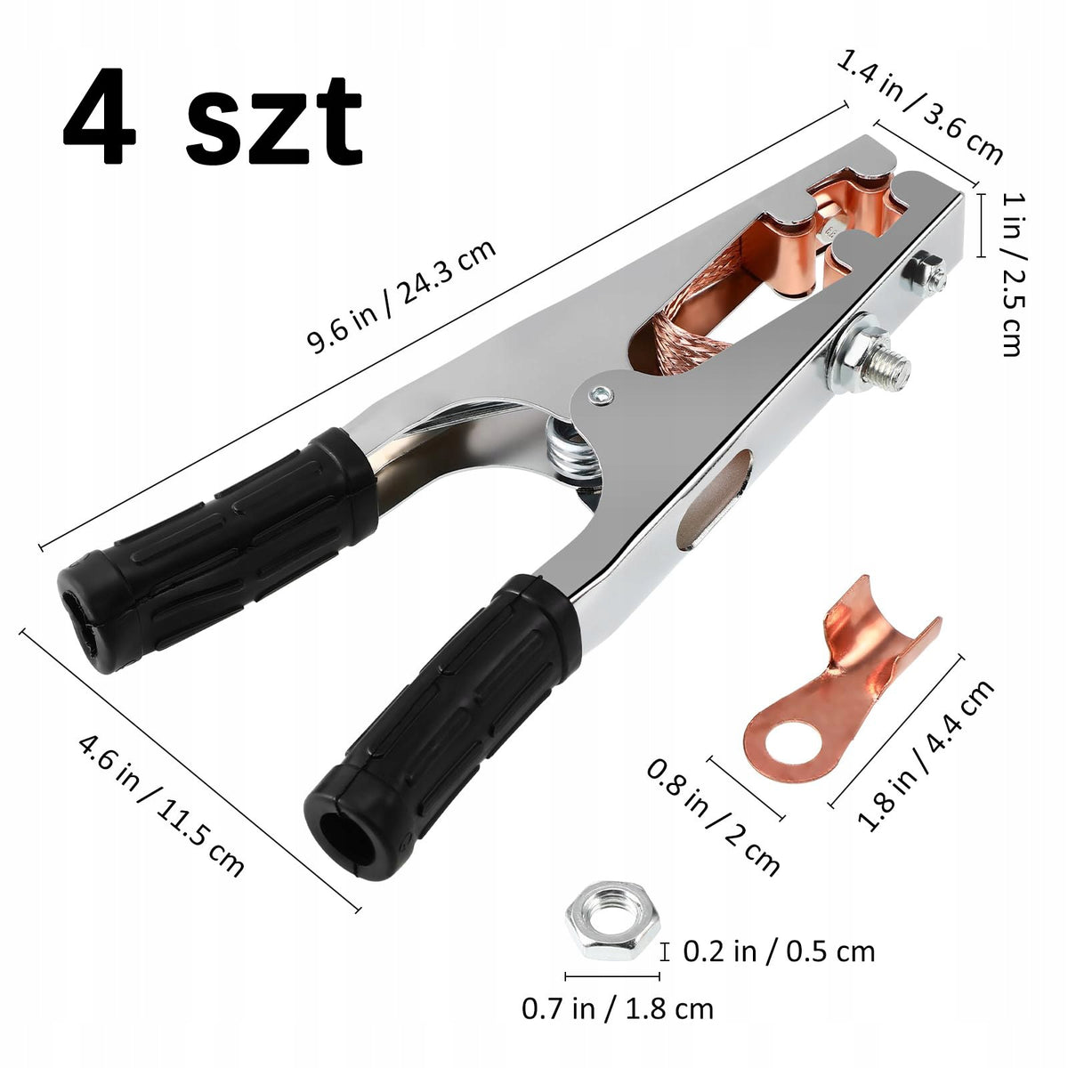 Clamps Crocodile Clamps 500A for Battery Starter Cables 2 Pack Manufacturer no brand