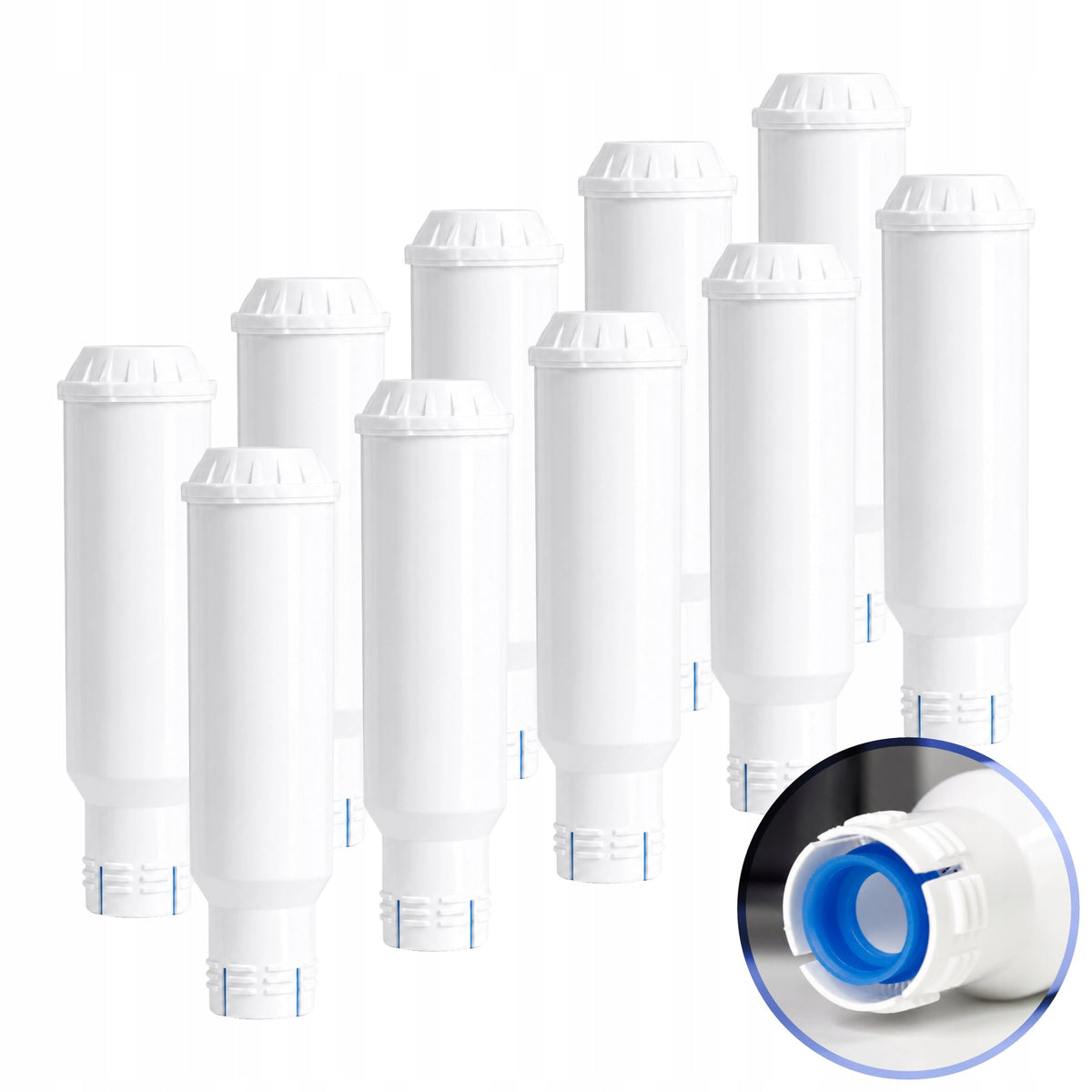 Claro CF-08 Replacement Water Filter Krups F088, Melitta NIRF701 Set of 10