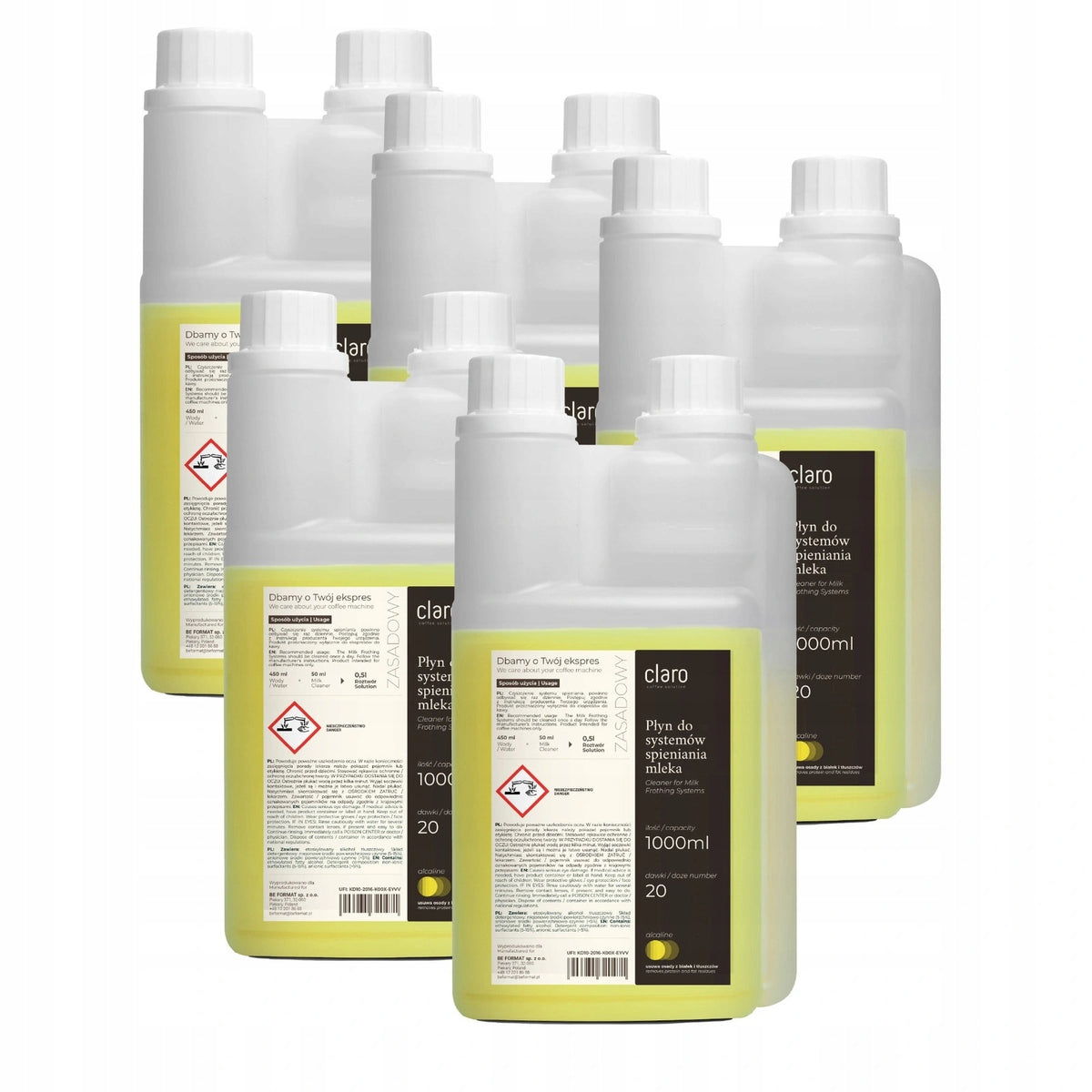 Claro Liquid for cleaning milk system, milk circuit, frother 5x1L
