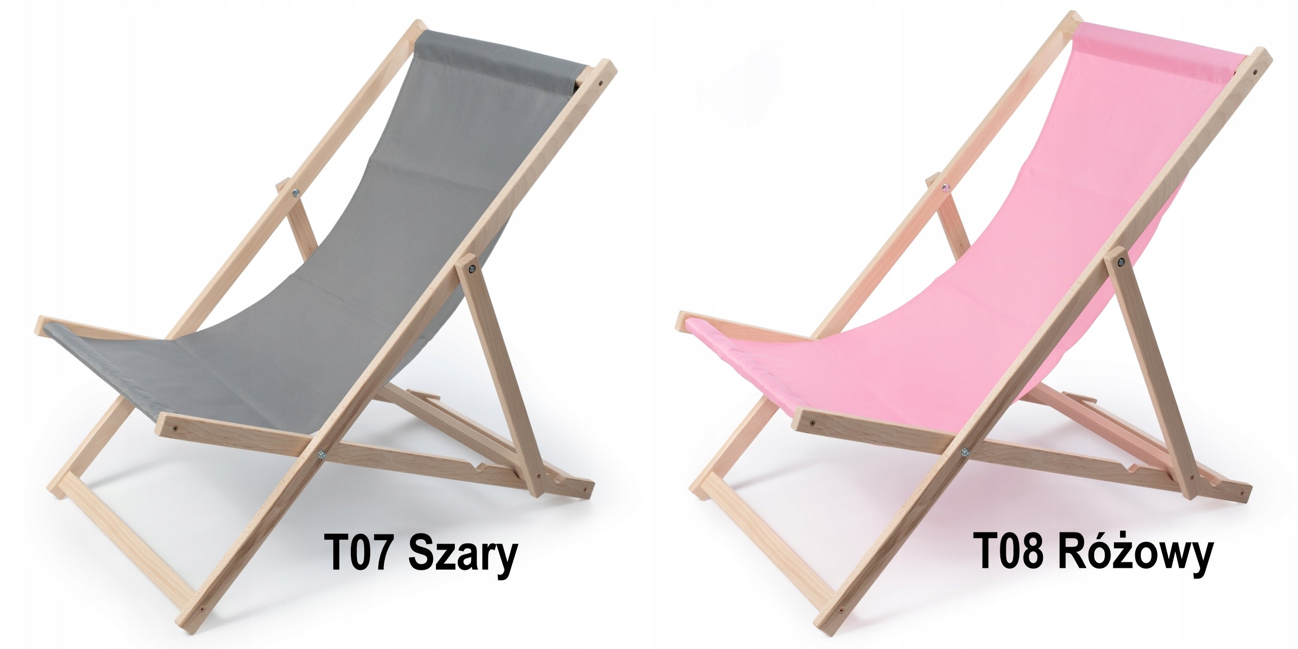 Classic wooden garden lounger CAPPUCCINO Kind sunbed