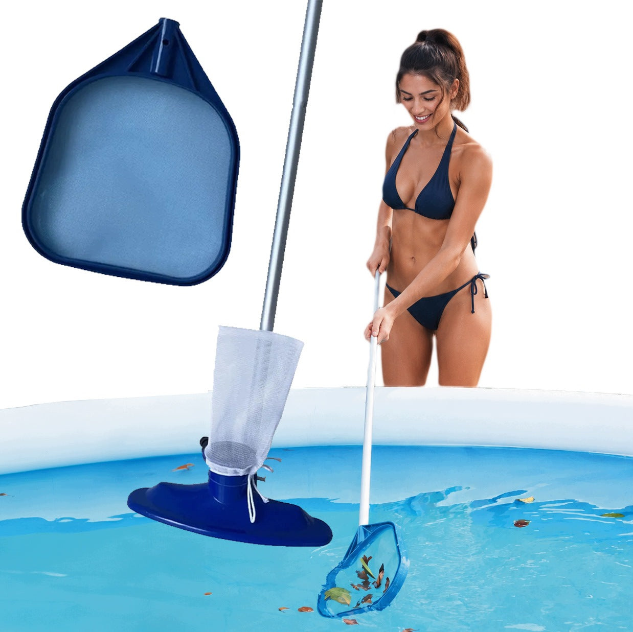 Cleaning Kit Swimming Pool Jacuzzi Vacuum Cleaner Mesh Pole 290700 Packaging status original