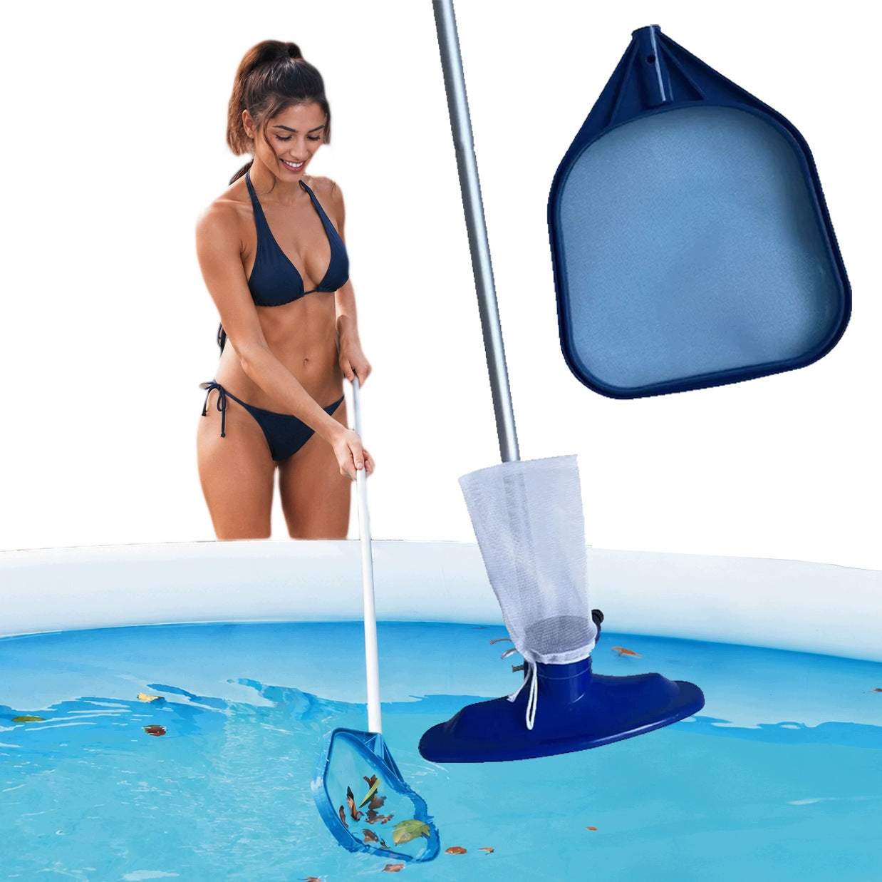 Cleaning Kit Swimming Pool Jacuzzi Vacuum Cleaner Mesh Pole 290700