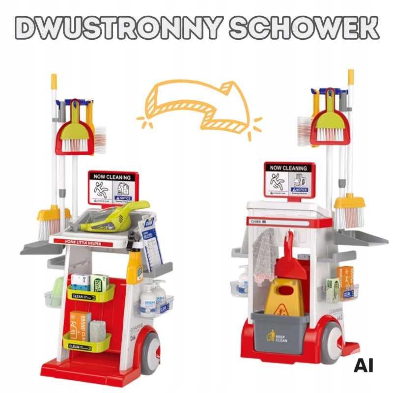 Cleaning Kit Trolley Vacuum Cleaner Mop Broom Large Akc 3+ WOOPIE Packaging status original