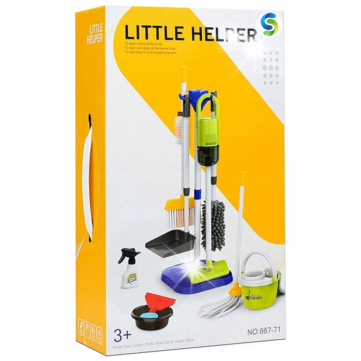 Cleaning Kit for Kids VERTICAL VACUUM CLEANER Suction Function MOP SPRAY