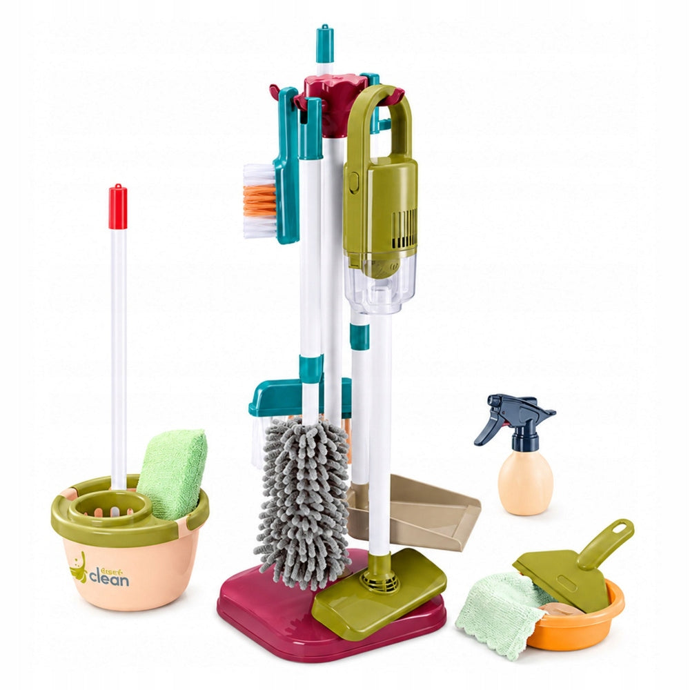 Cleaning Kit with Vacuum Cleaner Mop Stand Baby Accessories 23 El. Brand LEAN Toys