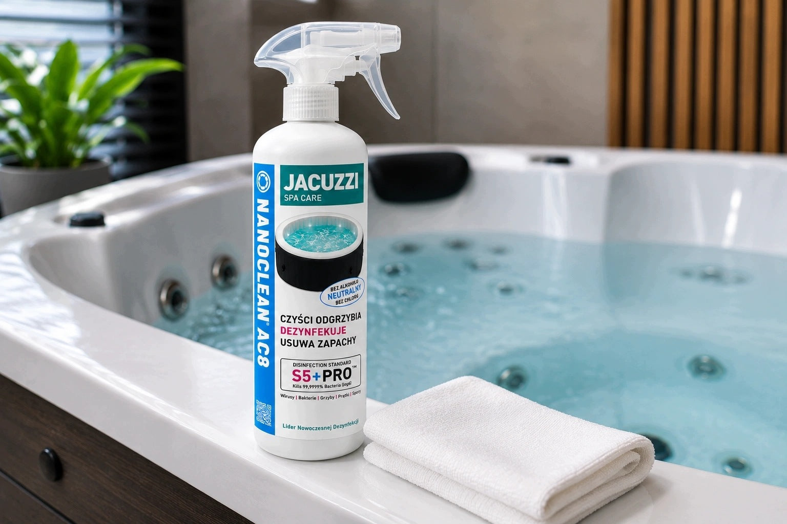 Cleaning Liquid Jacuzzi SPA Hot Tubs Nanoclean AC8 490ml Manufacturer code NN-AC8K0T490