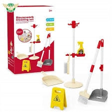 Cleaning kit dustpan rack