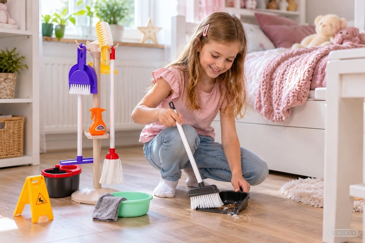 Cleaning kit mop, bucket, vacuum cleaner 6033 Brand Biały