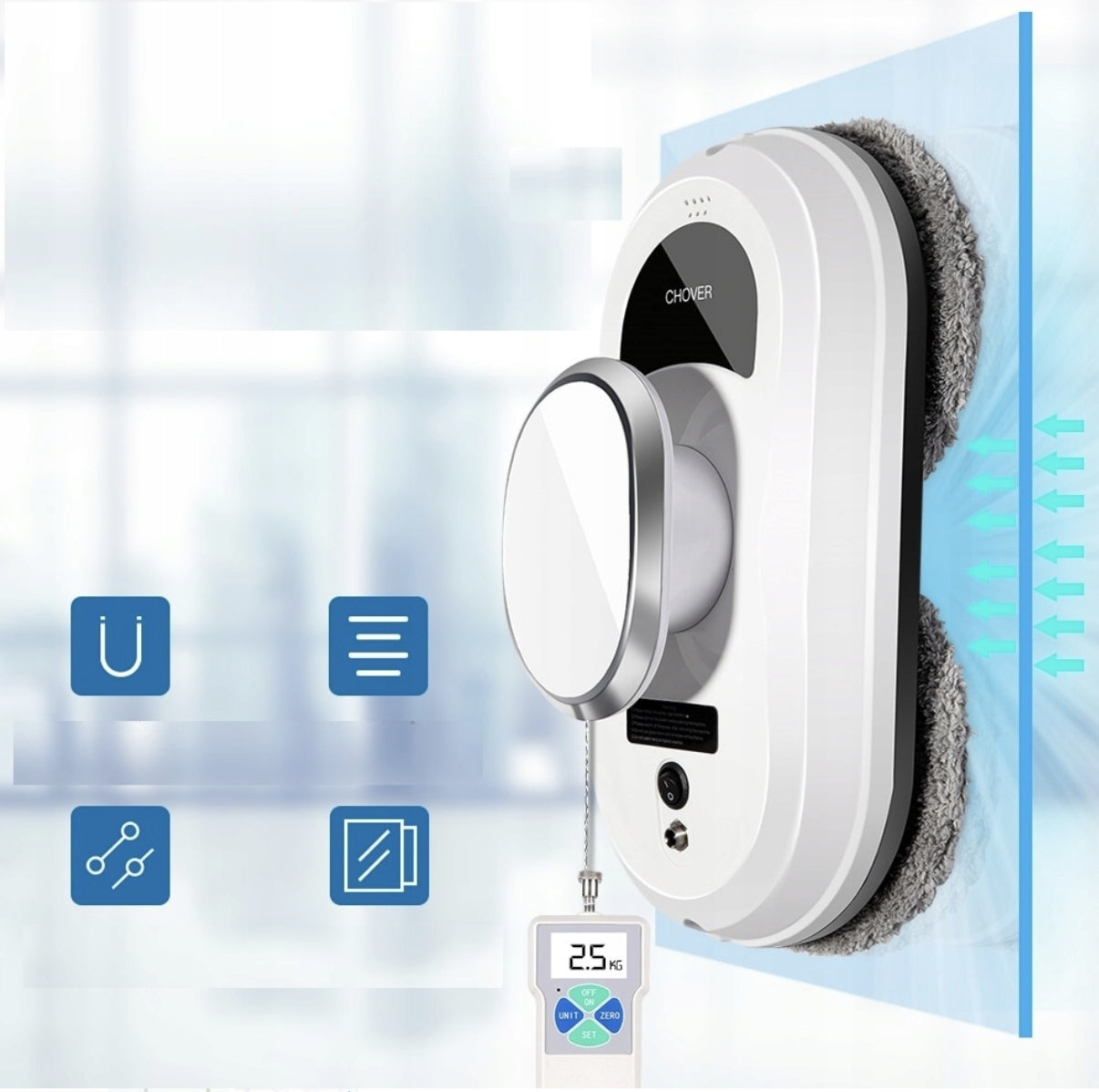 Cleaning robot Chovery white remote controlled mopping and window cleaning Dust container volume 0 l