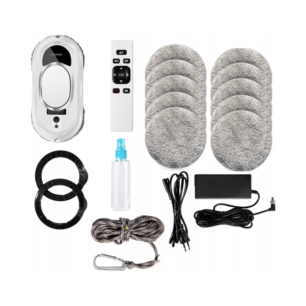 Cleaning robot Chovery white remote controlled mopping and window cleaning Manufacturer code WPMDXR-8A57M9