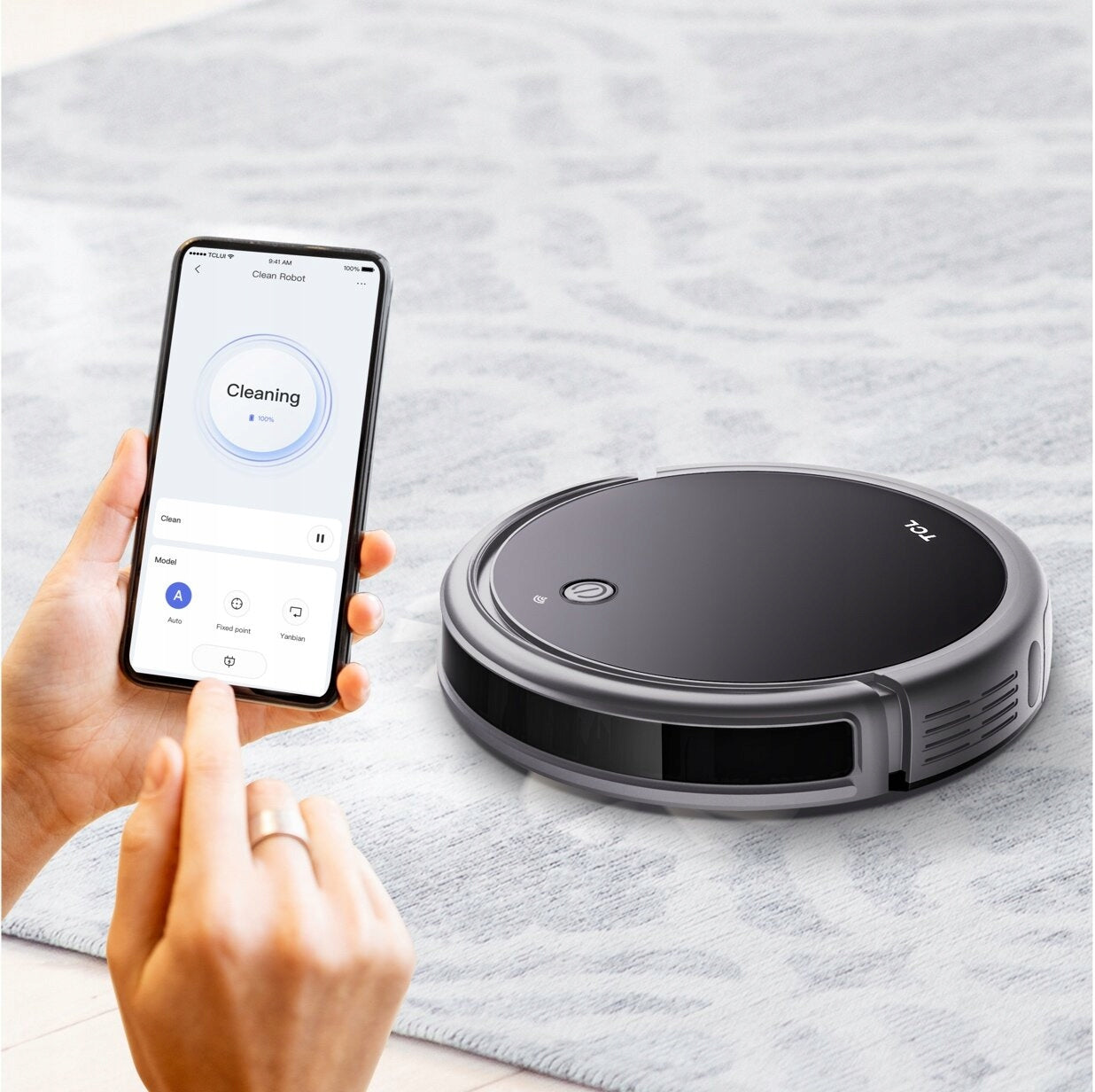 Cleaning robot TCL Sweeva 2000 Black Batteries included yes