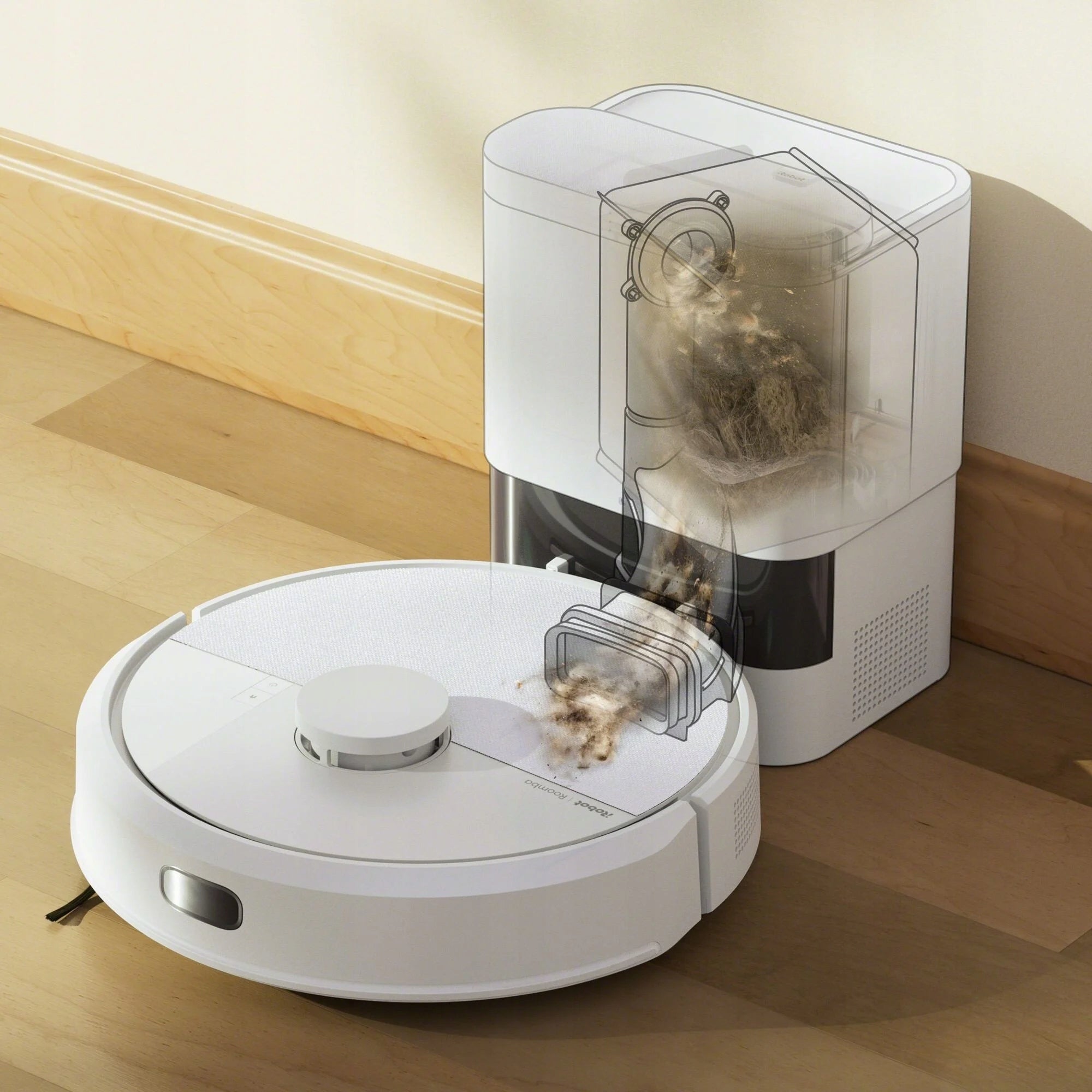 Cleaning robot iRobot Roomba Combo 105 Autoempty white with base Dominant color white