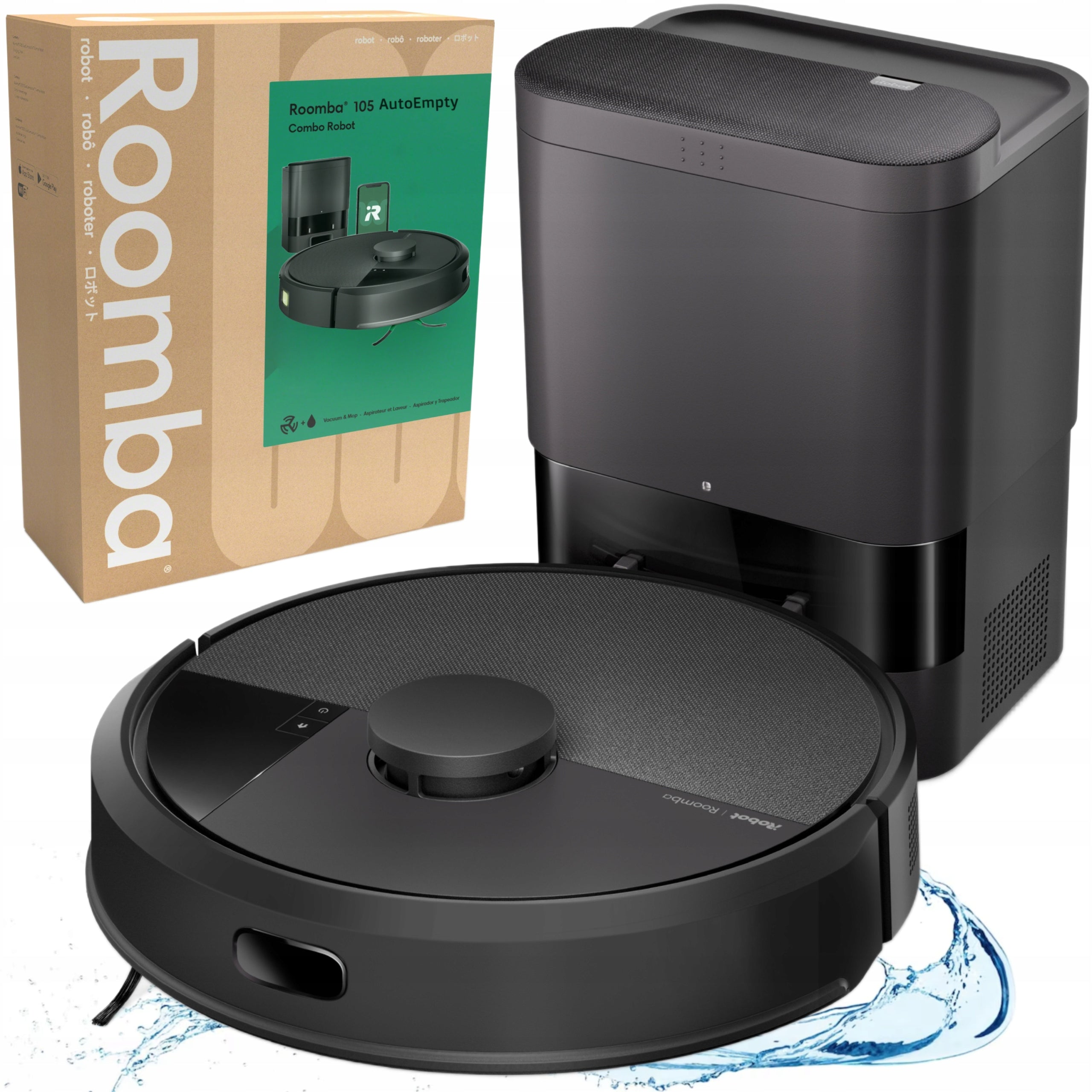 Cleaning robot mopping iRobot Roomba 105 Combo + AutoEmpty station