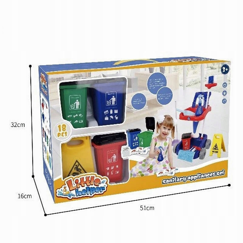 Cleaning trolley FOR CHILDREN garbage sorting Manufacturer code 459735