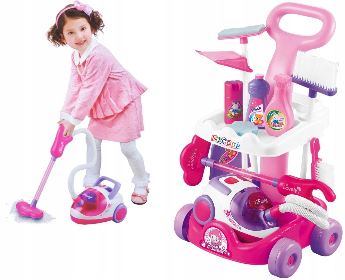 Cleaning trolley cleaning kit with vacuum cleaner accessories 1436