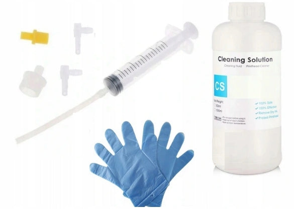 Clearing heads Epson Canon Brother HP + liquid 500 ml + accessories Packaging status original