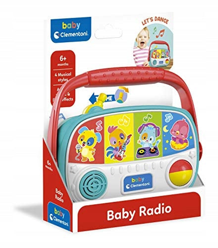 Clementoni 17459 BABY RADIO FOR CHILDREN GAME AND TEACHES MUSIC COLORS Brand Clementoni
