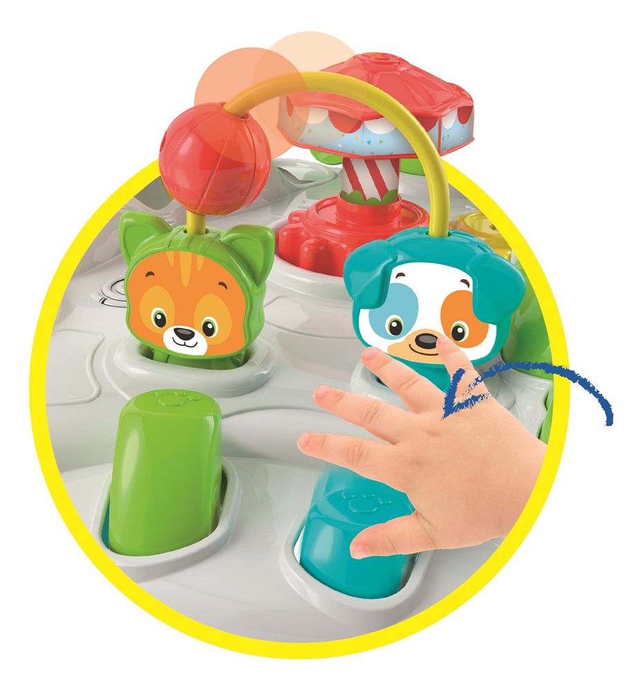 Clementoni Baby Veselý hrací stolek s kostkami a zvířátky Brand Clementoni
