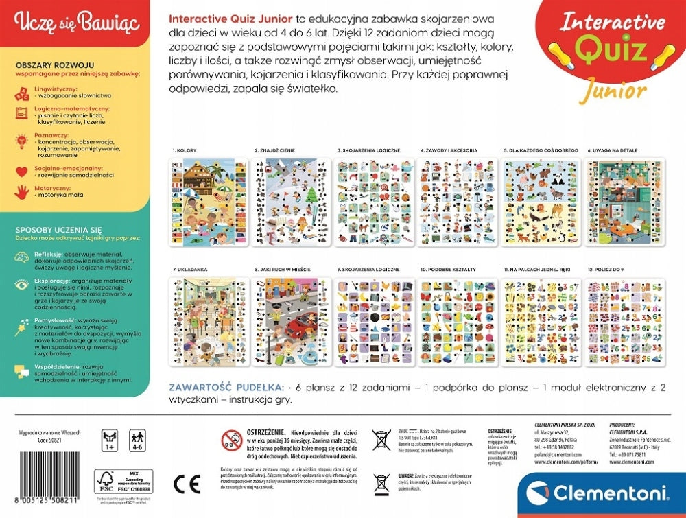 Clementoni Interactive Junior Quiz 8211 Manufacturer code 8211